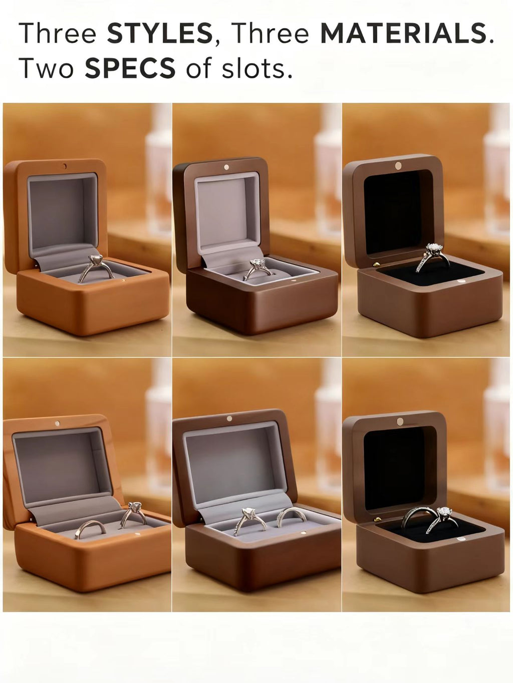 Custom Wooden Pet Wedding Egagement Ring Box