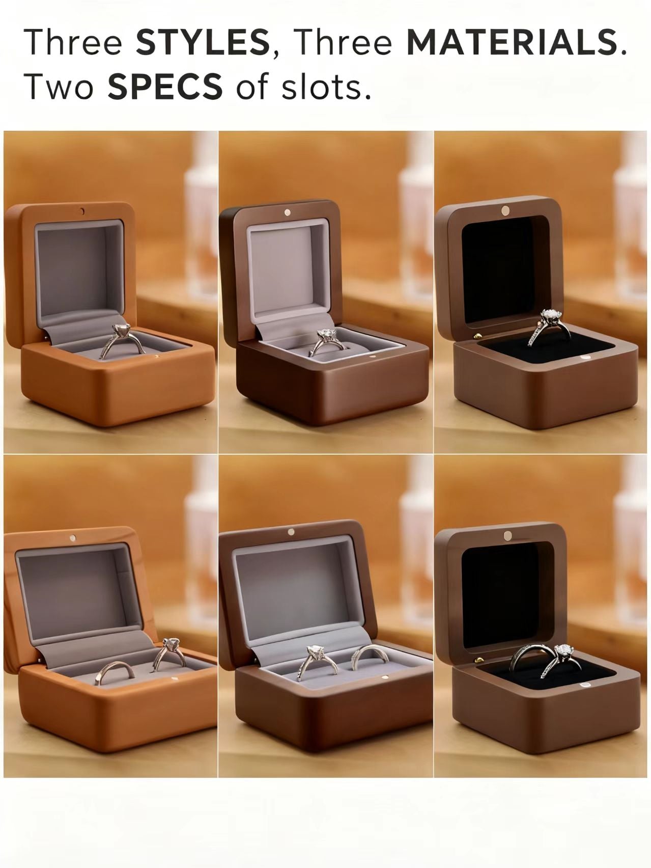 Custom Wooden Pet Wedding Egagement Ring Box